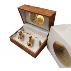 Chess Piece Gold Cufflink Set Knight and Pawn